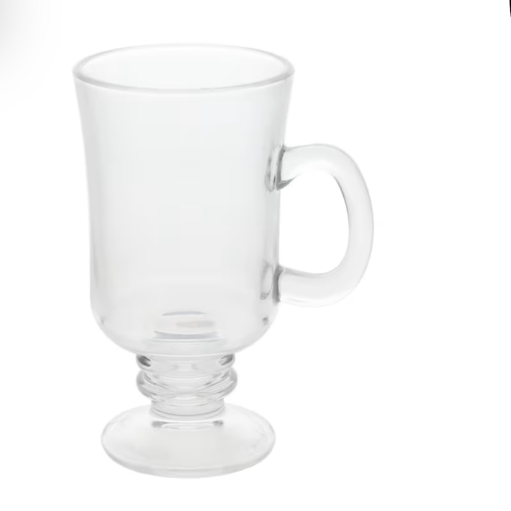 Clear Glass Irish Coffee Mugs, 8 oz (pack of 6)